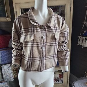 Plaid Tan Jacket for Women